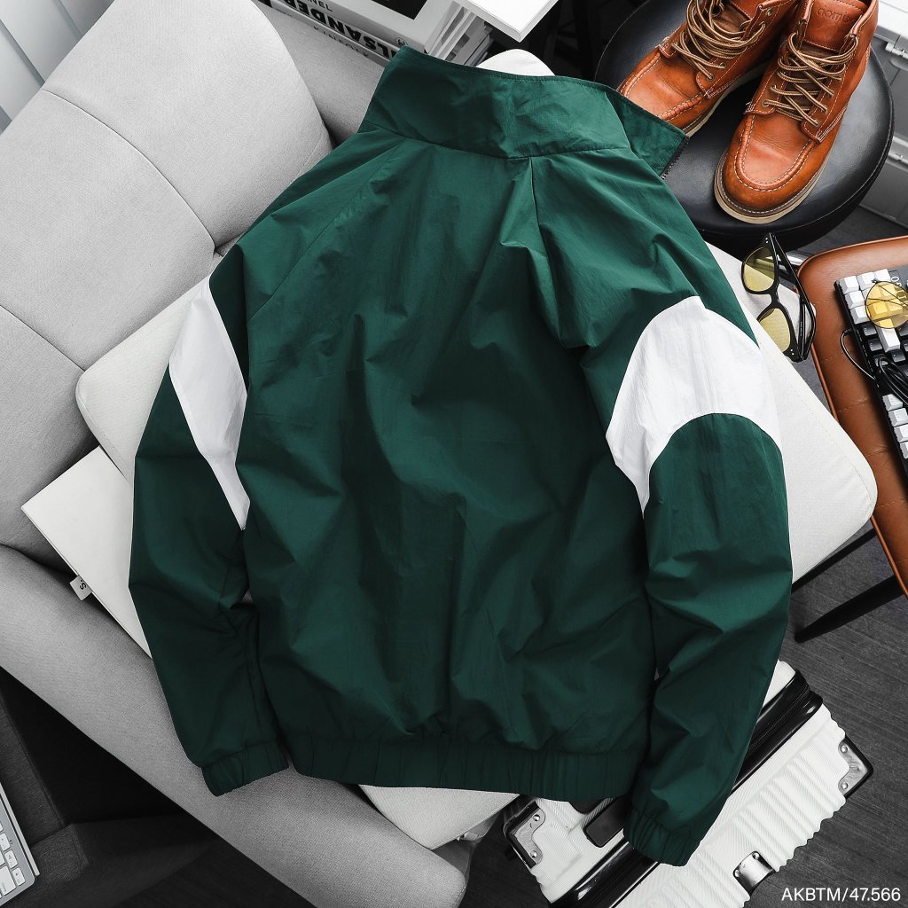Áo khoác gió nhăn BTM Studios phối màu thời trang, chống nước cao cấp - Mã 47.566
