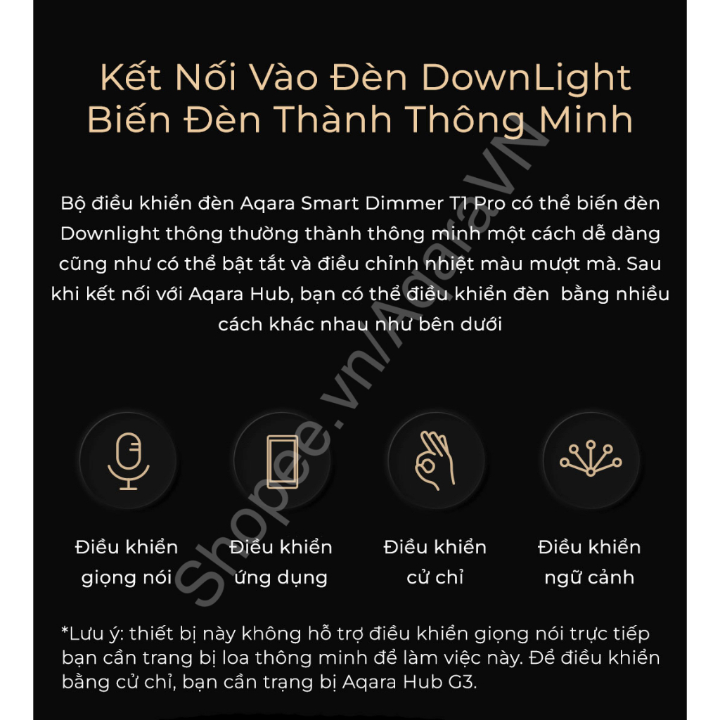 Aqara Smart Dimmer T1 Pro SSWQD02LM - Driver biến Đèn Downlight thường thành Thông minh, Tương thích HomeKit