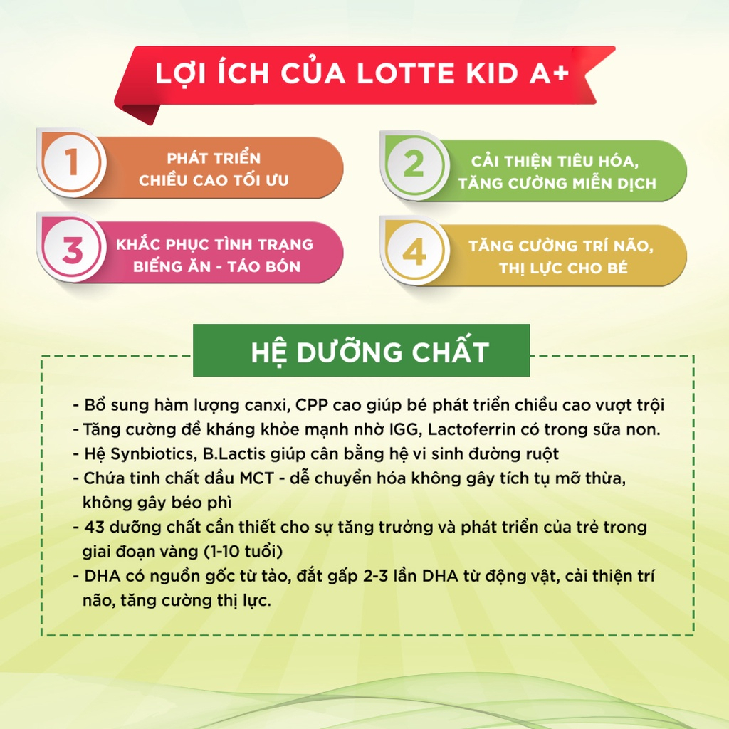 Date ngắn Sữa Dê Lotte bổ sung canxi hỗ trợ phát triển chiều cao cho trẻ 760g