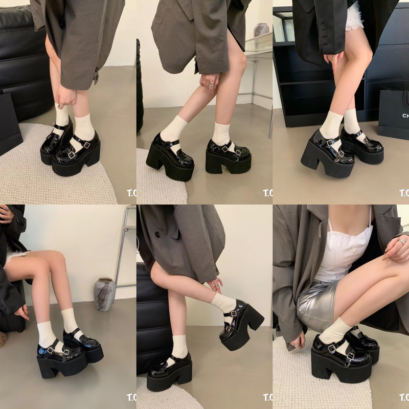 Giày lolita đế đúp gót trụ 11p mai phương bùi