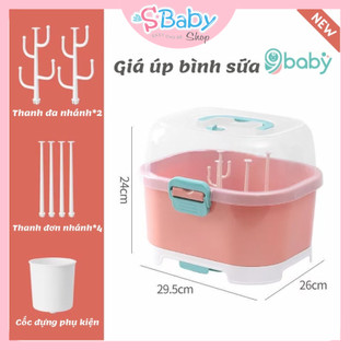 Khay úp bình sữa Jupin mẫu mới có 2 van thoát hơi ẩm - Giá đựng bình có nắp đậy