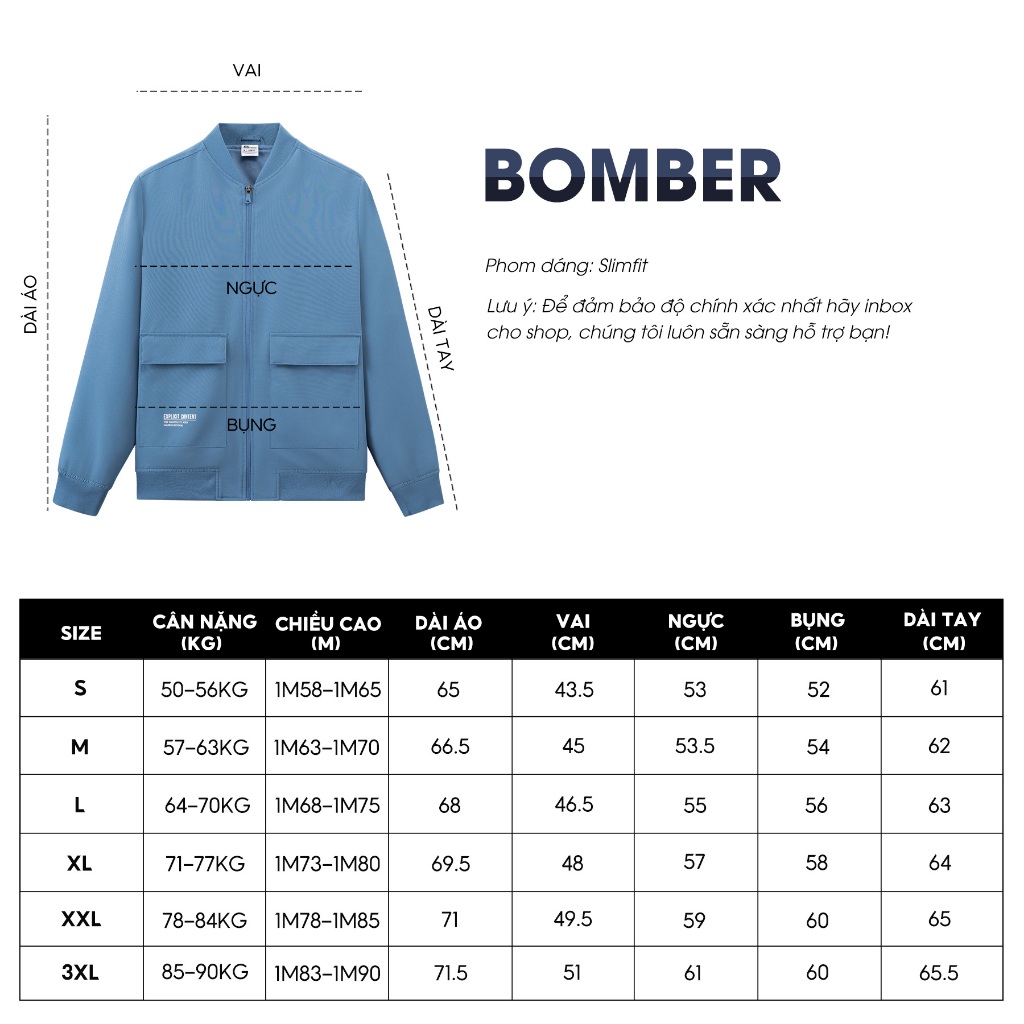 Áo Khoác Bomber Nam 5S FASHION Phom Slimfit, Lót Nỉ Ấm Áp, Thiết Kế Túi Hộp Trẻ Trung(AKB23005)