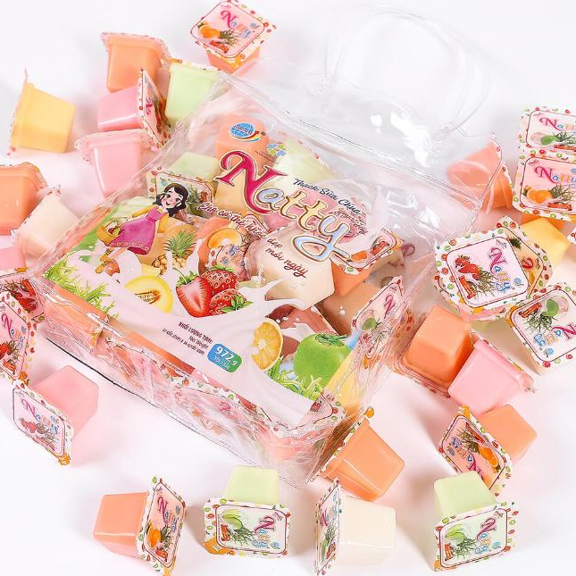 Túi thạch Trái Cây jelly Long Hải Caramel, sữa chua natty 992GR, 432GR