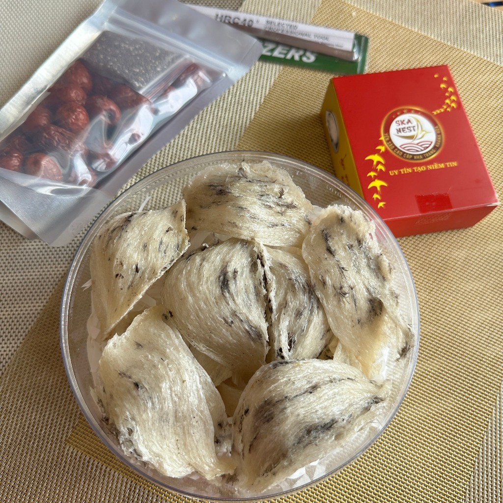 100G Tổ Yến Thô Tai AB - Tổ yến thô SkaNest Khánh Hòa - TẶNG nhíp, táo đỏ, đường phèn, hạt chia