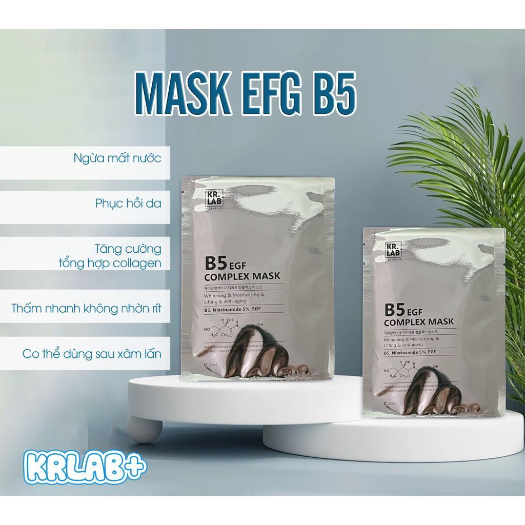 Mặt nạ cấp ẩm làm dịu da B5 EGF COMPLEX MASK KR.LAB 1 MIẾNG