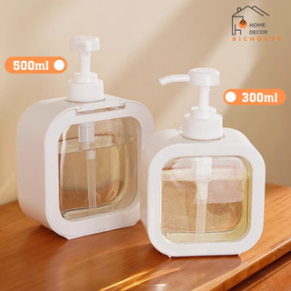 Chai Chiết Dầu Gội Sữa Tắm Trong Suốt RICHOUSE, Hộp Đựng Nước Rửa Tay, Nước Rửa Bát Đa Năng 300ml, 500ml