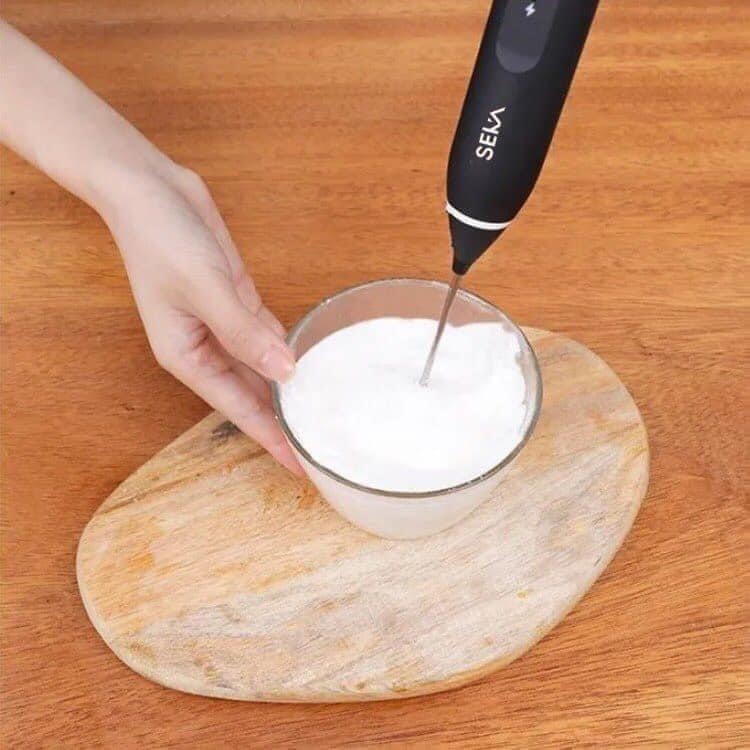 Máy đánh trứng đánh sữa máy tạo bọt cafe Seka pin 1200mAh 2 đầu đánh kem đánh trứng