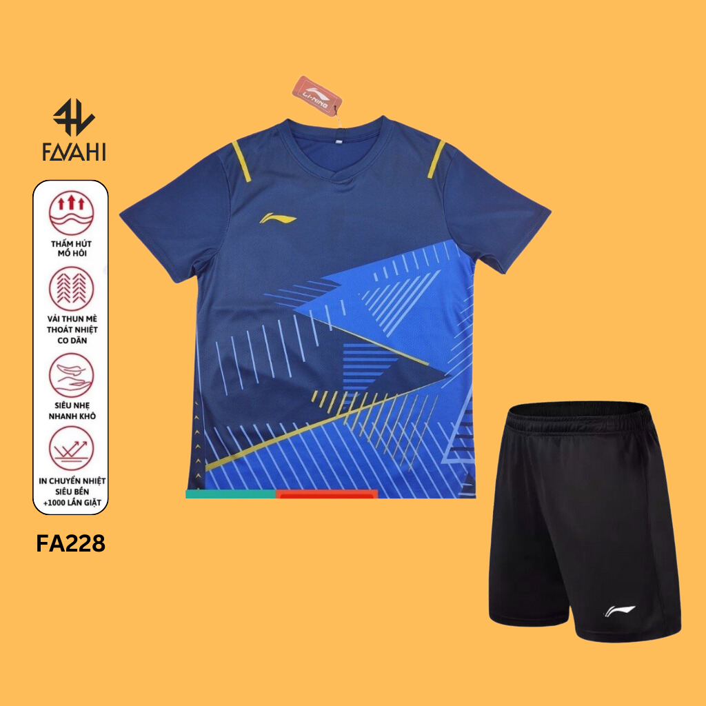 Quần Áo Cầu Lông Lining FA228 Chuyên Nghiệp Sử Dụng Trong Thi Đấu Cầu Lông FAVAHI SPORT
