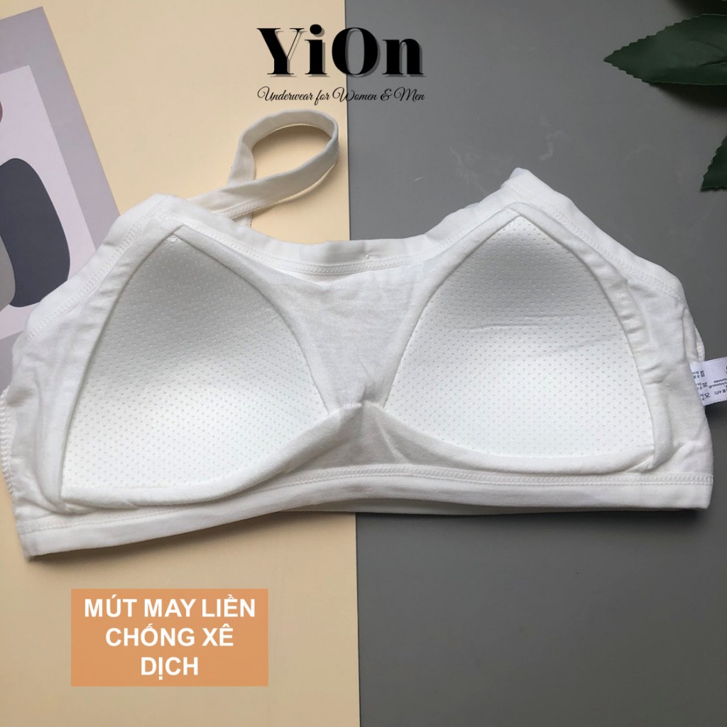 Áo lót học sinh 2 dây mút may liền cấp 2 cấp 3 freesize ngực 76-84 cm YiOn Underwear A1061