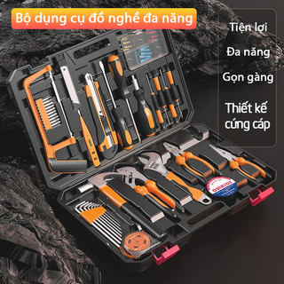 Bộ dụng cụ đồ nghề gia đình, 18 dụng cụ, thiết kế tay cầm bọc da mềm, thoải mái cầm nắm- K1712