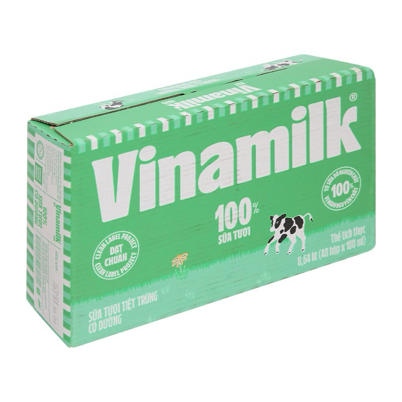 thùng 48 hộp sữa tươi vinamilk( date mới )