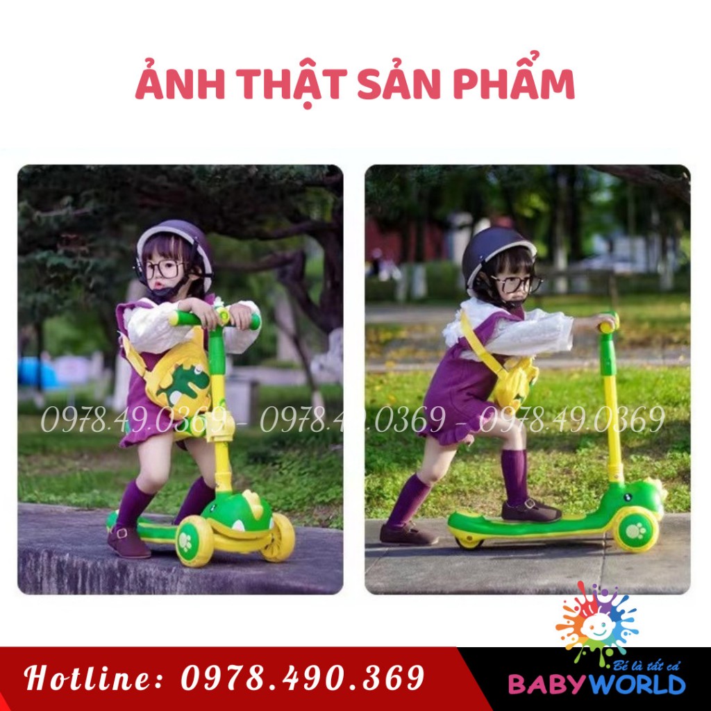 Xe Trượt Scooter Cao Cấp, Xe Chòi Chân Cho Bé 3 In 1 - Giúp Bé Vận Động Thoả Thích🌸FREESHIP🌸 ko