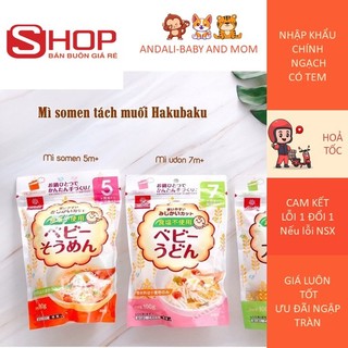 Mì Somen tách muối Hakubaku Nhật cho bé ăn dặm 5 tháng 7 tháng 9 tháng
