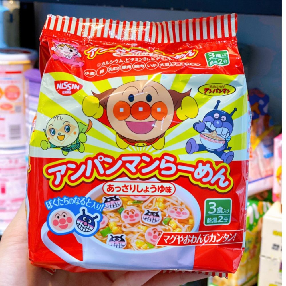 Mì tôm Ăn Liền Nissin Ramen Anpaman Chú Hề Nhật Bản 90G