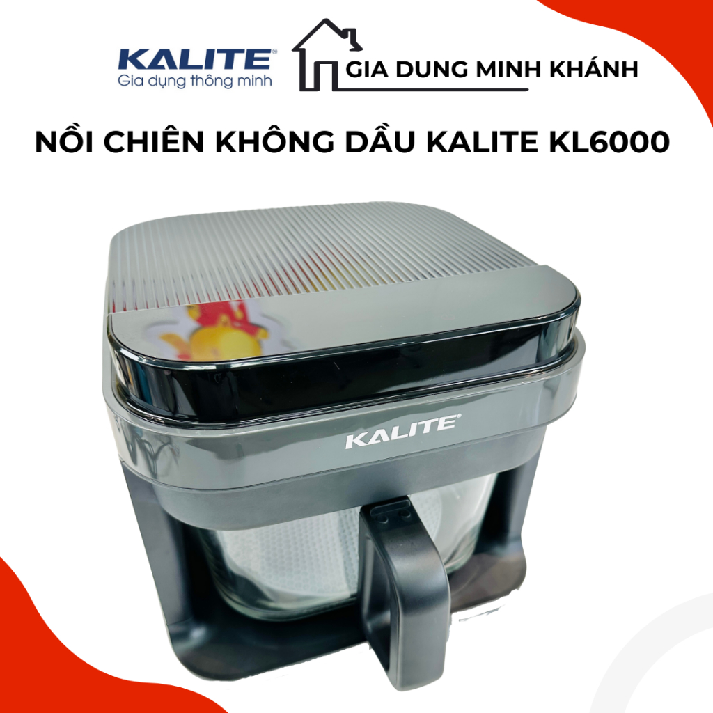 Nồi chiên không dầu Kalite KL6000 - Nhìn xuyên thấu, 8 chế độ nướng thông minh, giảm 90% chất béo, cho bữa ăn ngon