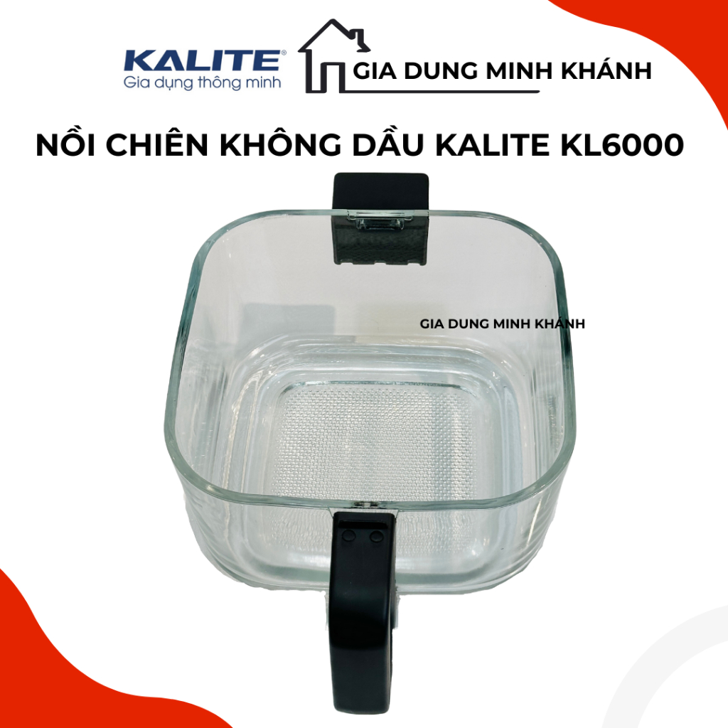 Nồi chiên không dầu Kalite KL6000 - Nhìn xuyên thấu, 8 chế độ nướng thông minh, giảm 90% chất béo, cho bữa ăn ngon