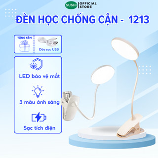 Đèn Học Chống Cận Sushi Kẹp Bàn Đa Năng Tích Điện Tốt Tặng Kèm Dây Sạc