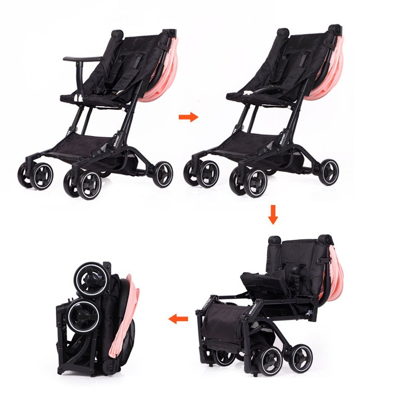 Xe đẩy du lịch cho bé MSTAR có thể ngồi và nằm, có tay vịn, siêu nhẹ, có thể gập lại đeo lên vai khi đi du lịch