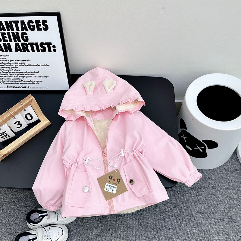 8-22kg) áo khoác gió lót lông cho bé gái vải gió đẹp