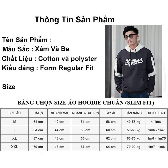 Áo khoác hoodie zip nam nữ lót nỉ dày mũ to form rộng thời trang quảng châu