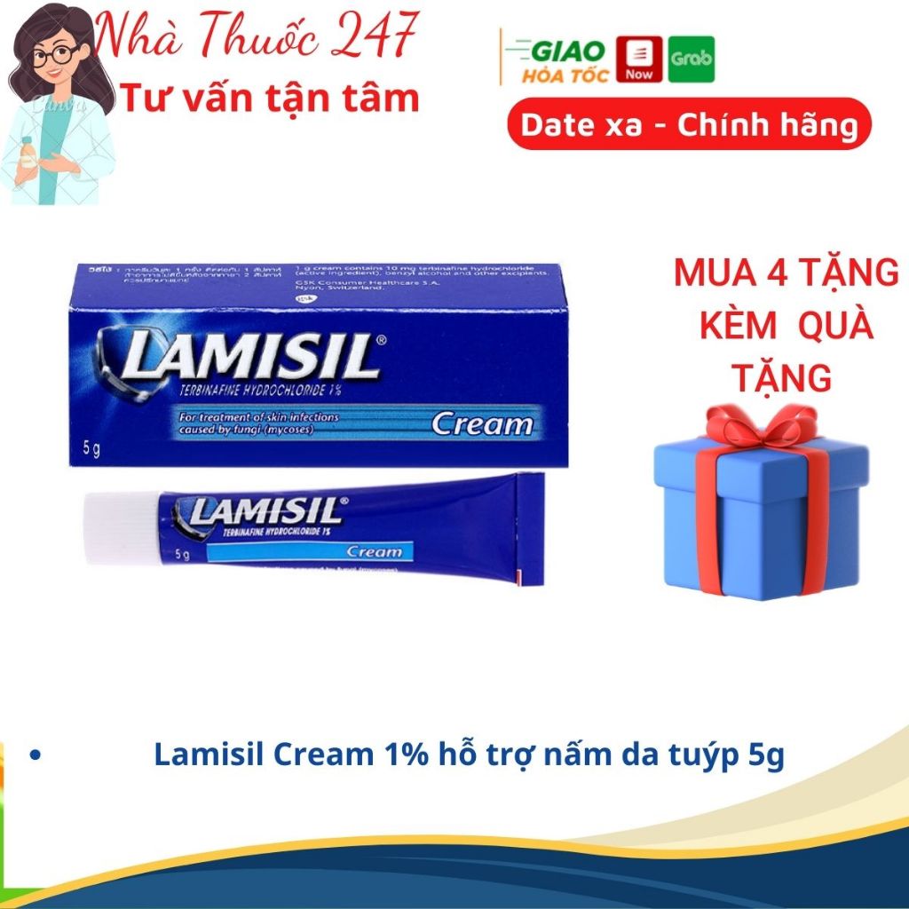 Kem dưỡng Lamisil 5g Viêm Da, Nấm Da