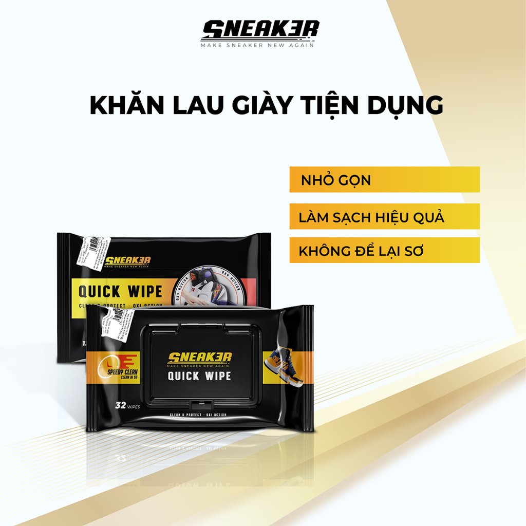 Khăn lau sạch giày nhanh siêu tốc SNEAK3R QUICK WIPES