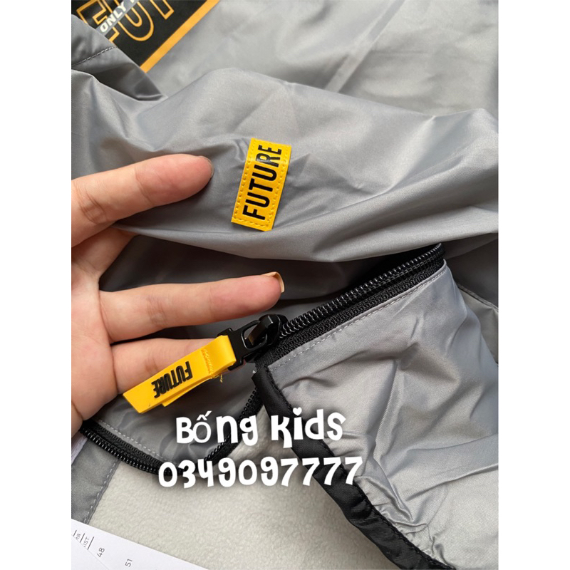 Áo Khoác Gió Bé Trai Xám Tro FUTURE GÊ