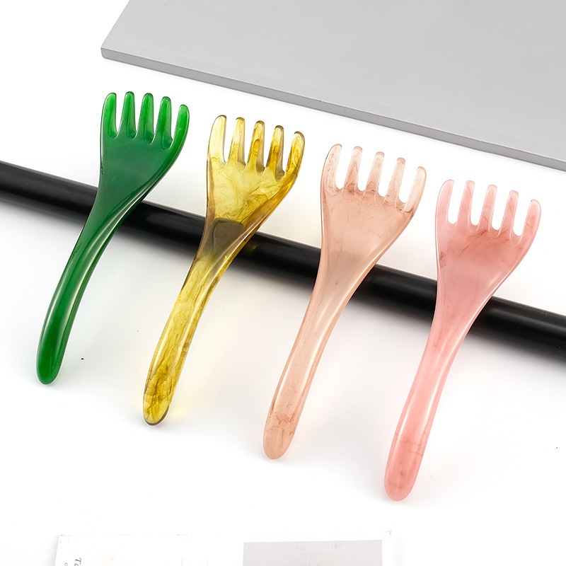 Cây Massage Đầu 5 Móng, Lược Massage Kinh Lạc, Ấn Huyệt Toàn Thân, Massage Đầu, Vuốt, Da Đầu, Thư Giãn, Giải Tỏa