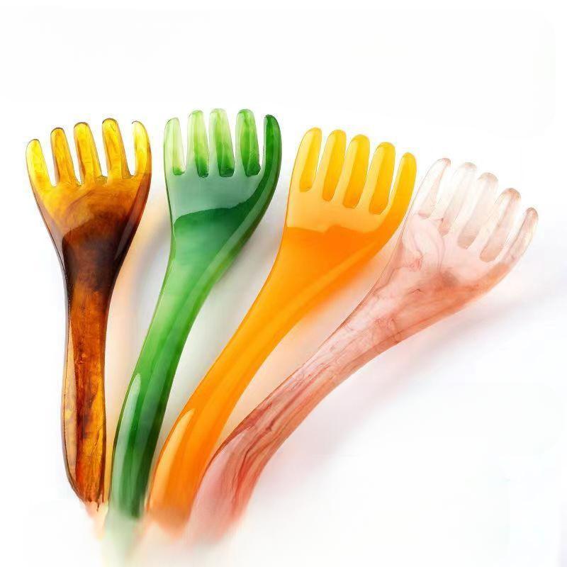 Cây Massage Đầu 5 Móng, Lược Massage Kinh Lạc, Ấn Huyệt Toàn Thân, Massage Đầu, Vuốt, Da Đầu, Thư Giãn, Giải Tỏa