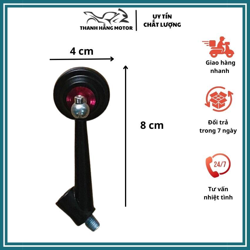 Gương Xe Máy Mini đường kính 4 cm, Loại dày đẹp, Hàng cao cấp, tặng kèm lục lăng nhỏ chỉnh gương