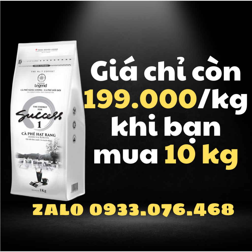 CÀ PHÊ TRUNG NGUYÊN HẠT RANG SUCCESS 1 - CAFE PHA MÁY ĐẬM VỊ