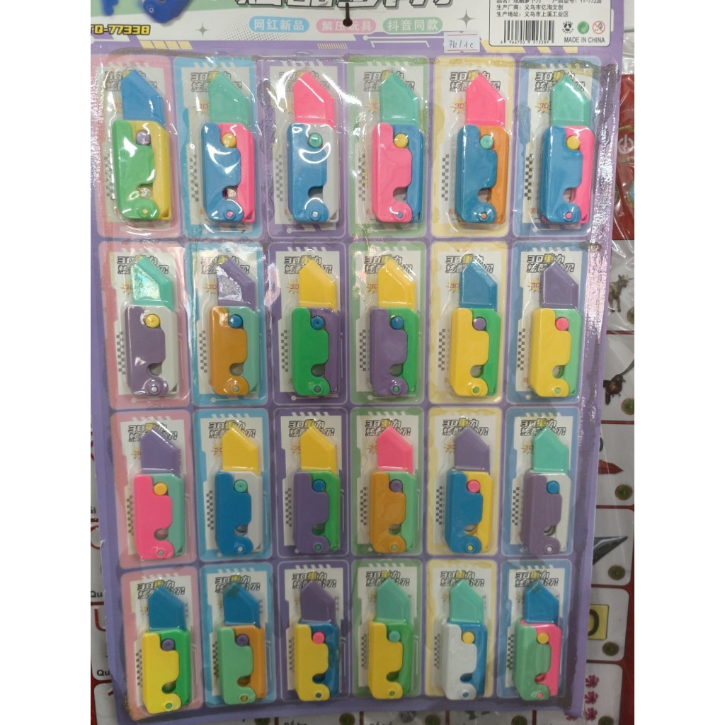 Dao vô tri đồ chơi, dao cà rốt siêu đẹp giảm stress