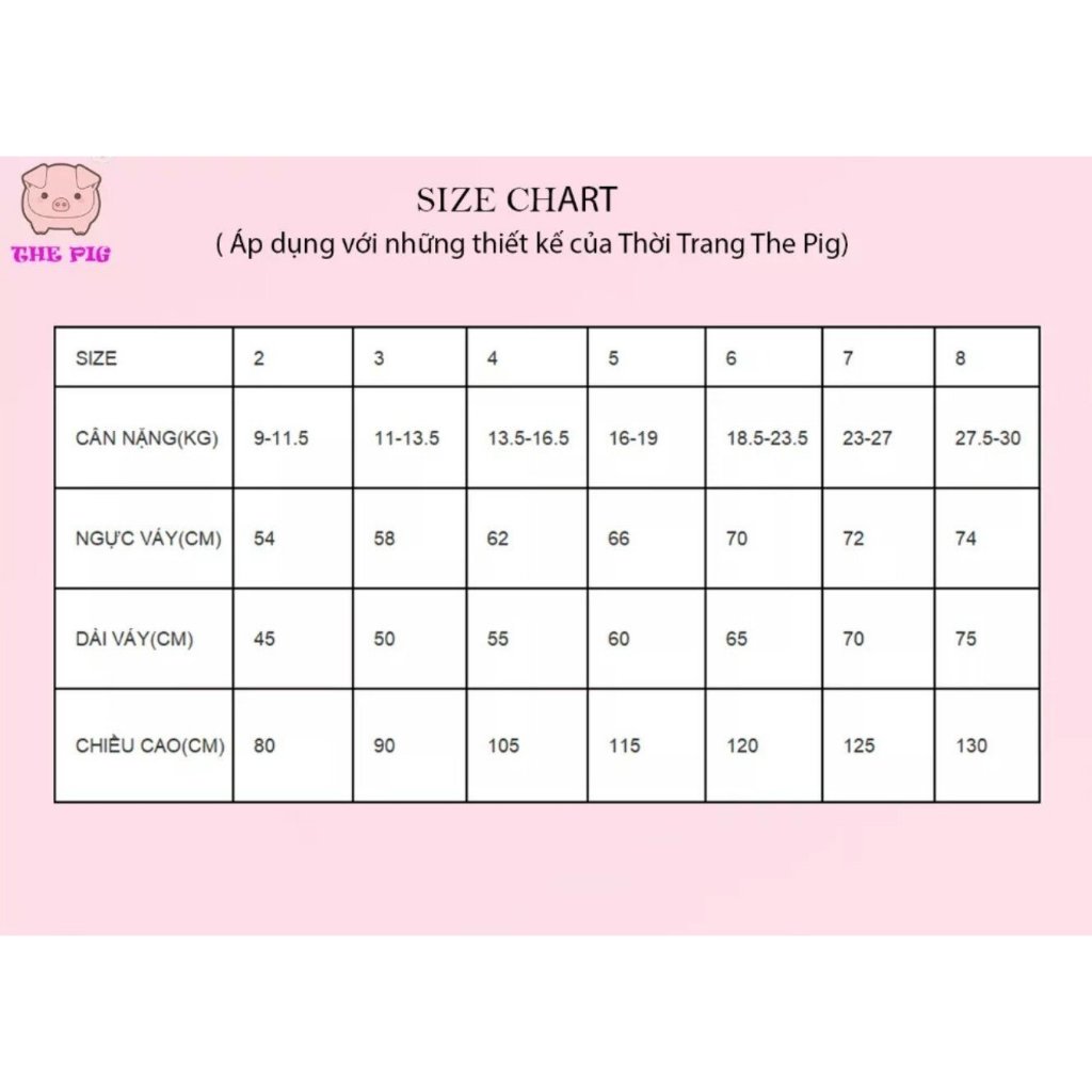 Váy Bé Gái The Pig  Hoạ Tiết Sò Hồng Cực Xinh Chất Thô Cotton Siêu Mềm Mịn Thoáng Mát Thấm Hút Mồ Hôi Tốt