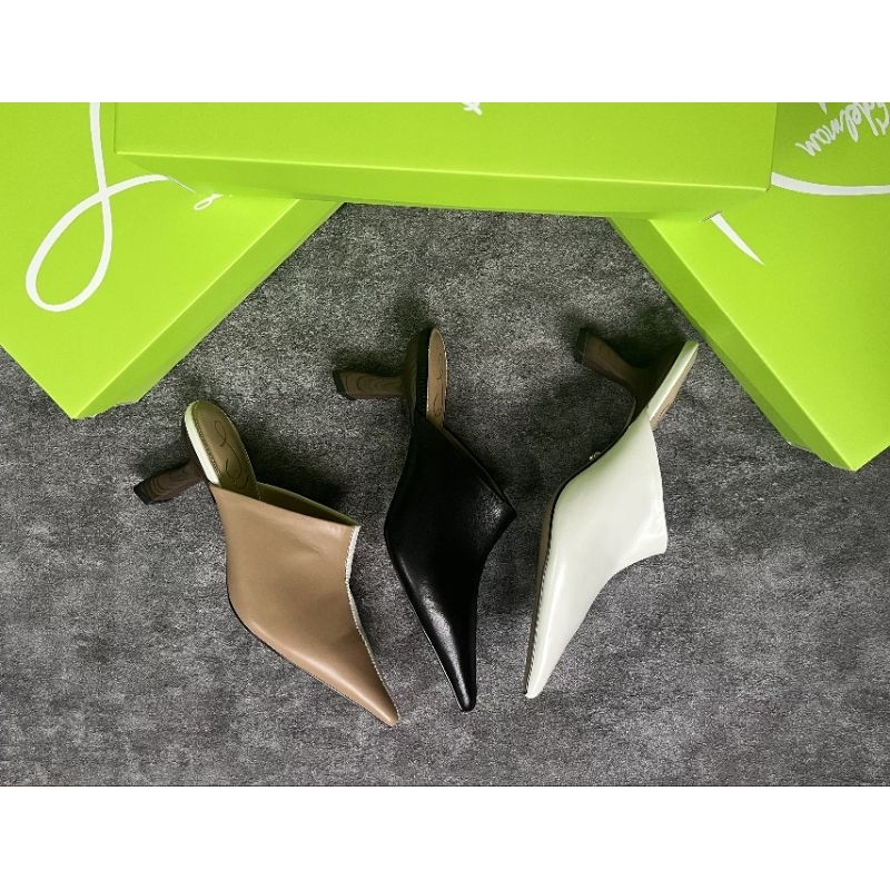 Gót Sam Edelman Skya Leather Heel Mules