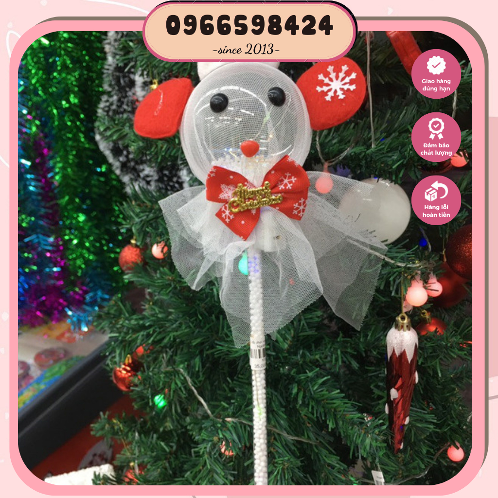 Gậy đồ chơi noel phát sáng, gậy giáng sinh cute cho bé