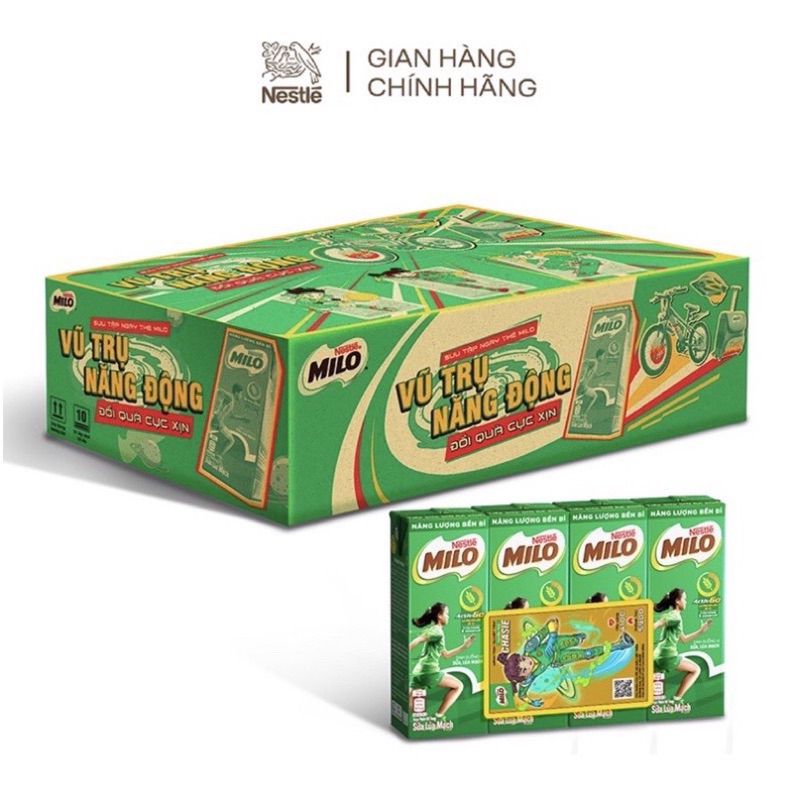 Thùng sữa cacao lúa mạch Milo 180ml