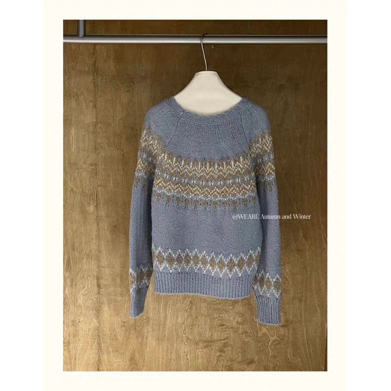 Áo Len thổ cẩm WE ARE cao cấp 6795 // Hàng có sẵn🇰🇷