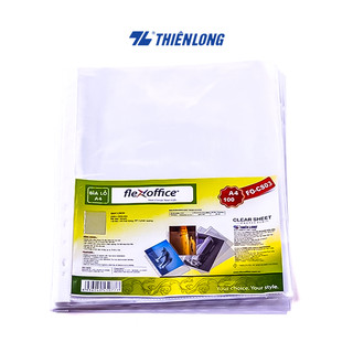Combo 100 Bìa lỗ A4 Thiên Long Flexoffice FO - CS03 viền trong suốt, lỗ dập chính xác, thẳng hàng, bền chắc, dẻo dai