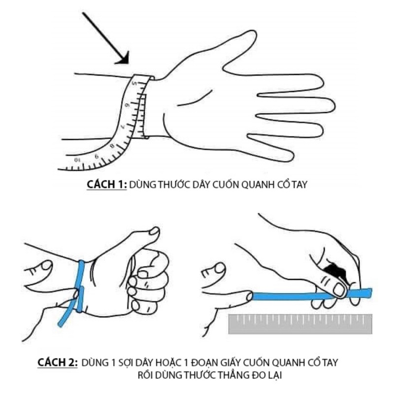 Vòng tay hạt đá đen 8mm - Nhiều kích cỡ phù hợp tay