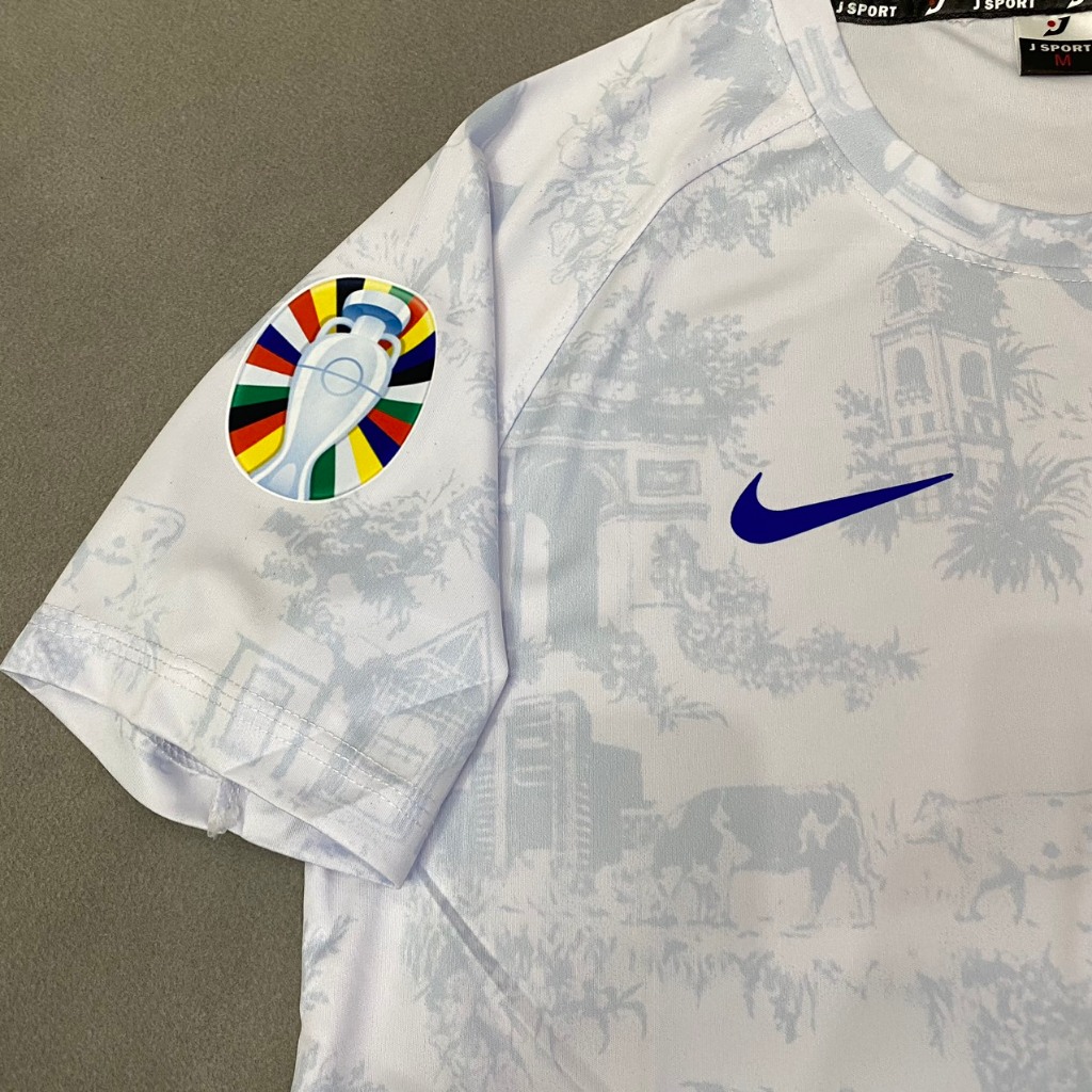 Bộ quần áo bóng đá tuyển Pháp trắng sân khách FLG vòng loại EURO2024