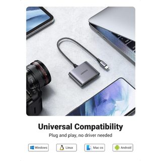 Đầu đọc thẻ SD/TF chuẩn Type C + OTG + USB 2.0 Ugreen 80798
