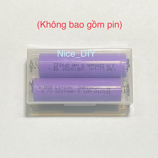 Hộp 2 ngăn chứa pin d.i.y_bảo vệ cell pin_pin 18650.
