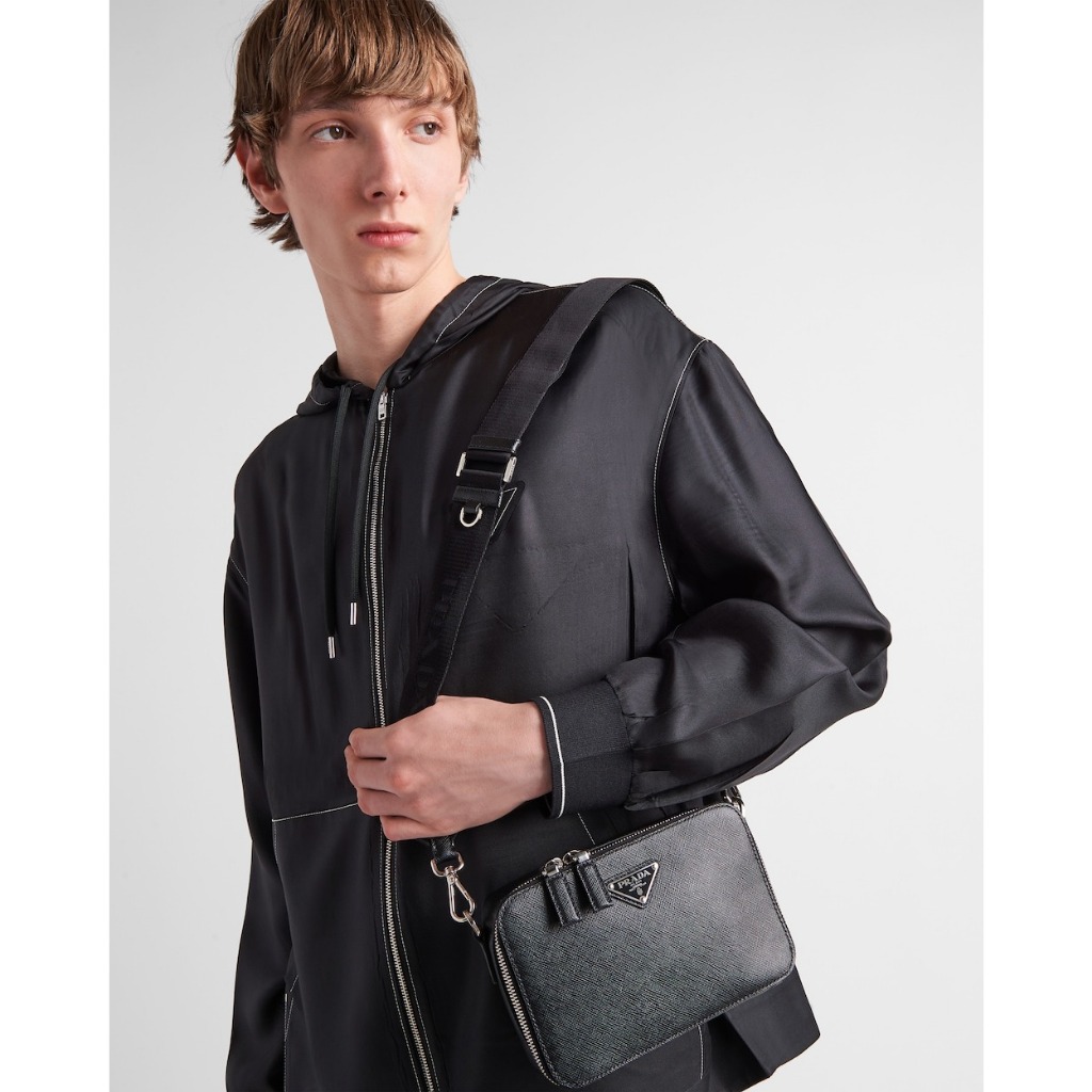 Túi Prada nam - Brique Saffiano - Size 19