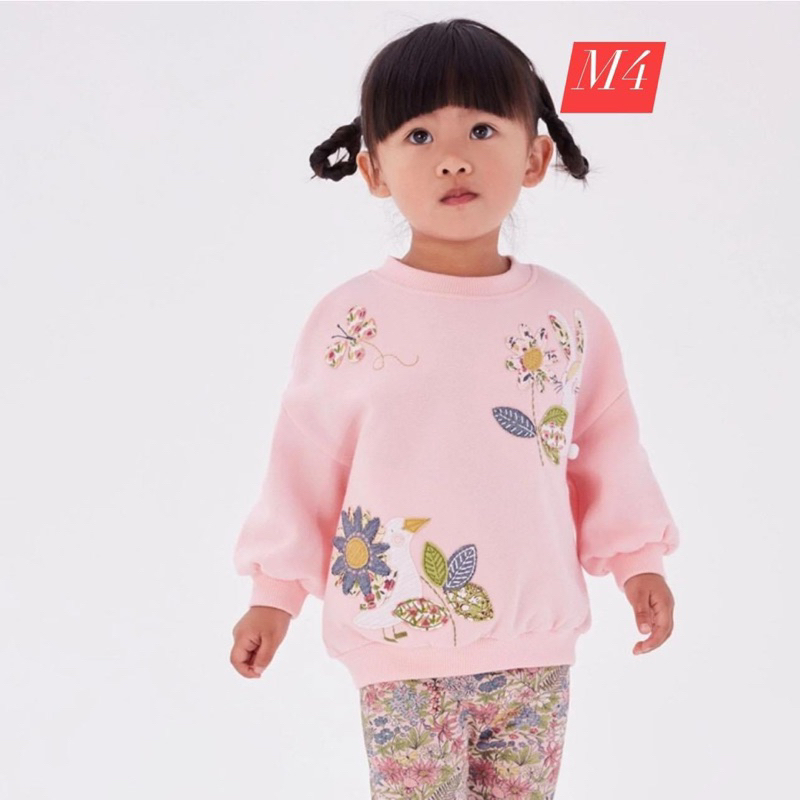 Áo nỉ da cá bé gái hãng jumping meters