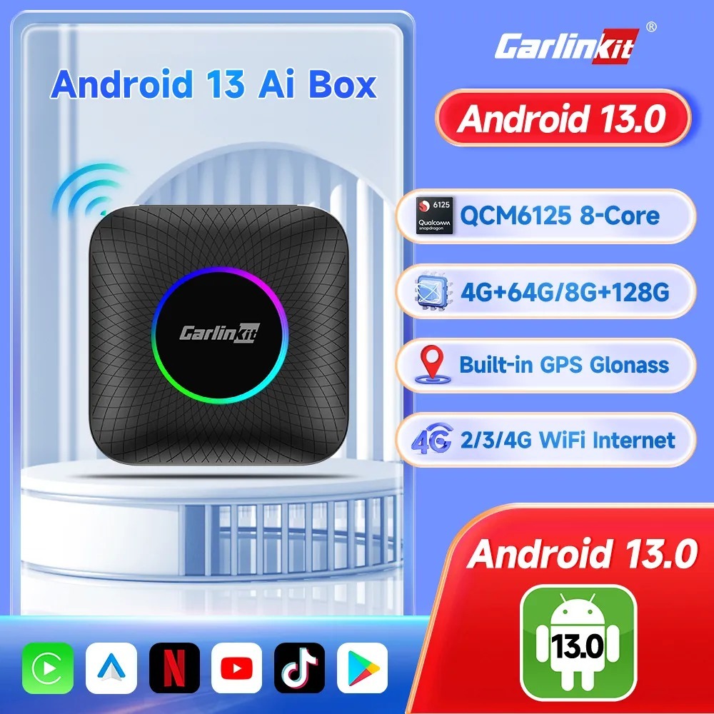 [CarlinKit] Android box ô tô, Tbox Ambient, Android 13, chip Snapdragon 6625, vesion dùng cho VINFAST (Tặng Vietmap S2)