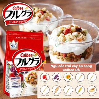 (BEST SELLER) Combo 2 Ngũ cốc Calbee Nhật - Calbee đỏ 750gr, Calbee trắng 600gr