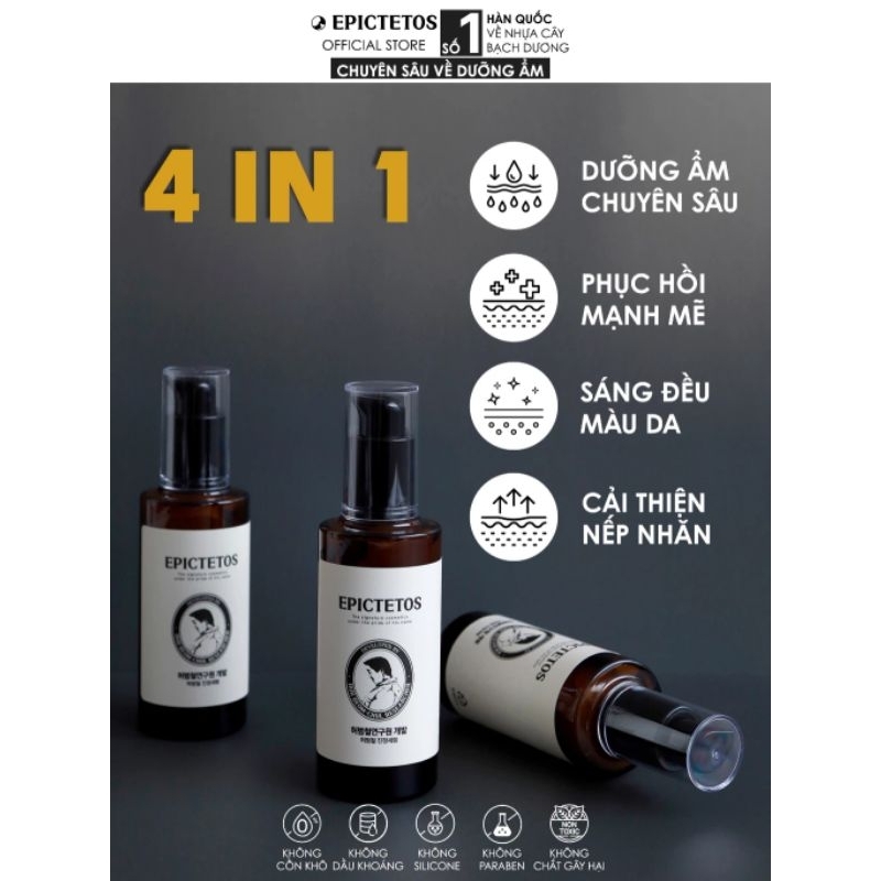 Serum Cấp Ẩm Phục Hồi Da HA và Vitamin B5 Epictetos Hur. Water Repair Serum 50ml- Cam kết chính hãng