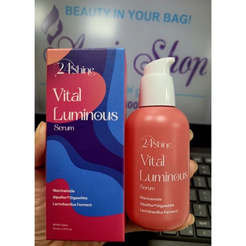 Tinh chất dưỡng sáng trắng gel thạch mát lạnh 24Shine Vital Luminous Serum 70ml