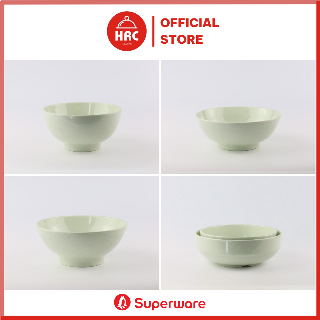 Bộ Bát Tô Loe Nhựa Melamine Đựng Canh Phở Bát Nhưa 100% Melamine Superware Nhiều Kích Cỡ Màu Xanh Đá