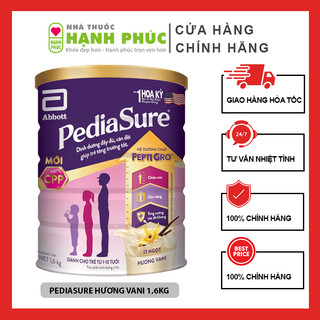 Sữa pediasure 1,6kg hương vani, hàng chính hãng, date mới nhất